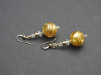 Gold "Paint Drip" Earrings, 2 Sizes